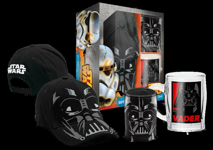 Star Wars Gift Pack Darth Vader Cap Can Cooler Stein Glass Megashop Com Au